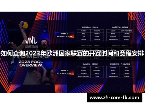 如何查询2023年欧洲国家联赛的开赛时间和赛程安排